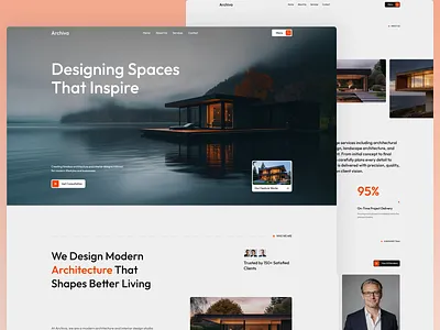 Modern Architecture & Interior Design Website Landing Page architect portfolio architecture firm architecture inspiration architecture landing page architecture studio architecture ui architecture website construction website creative agency website figma website interior design ui interior design website landing page design minimal website modern architecture modern ui portfolio website ux design web design webflow website