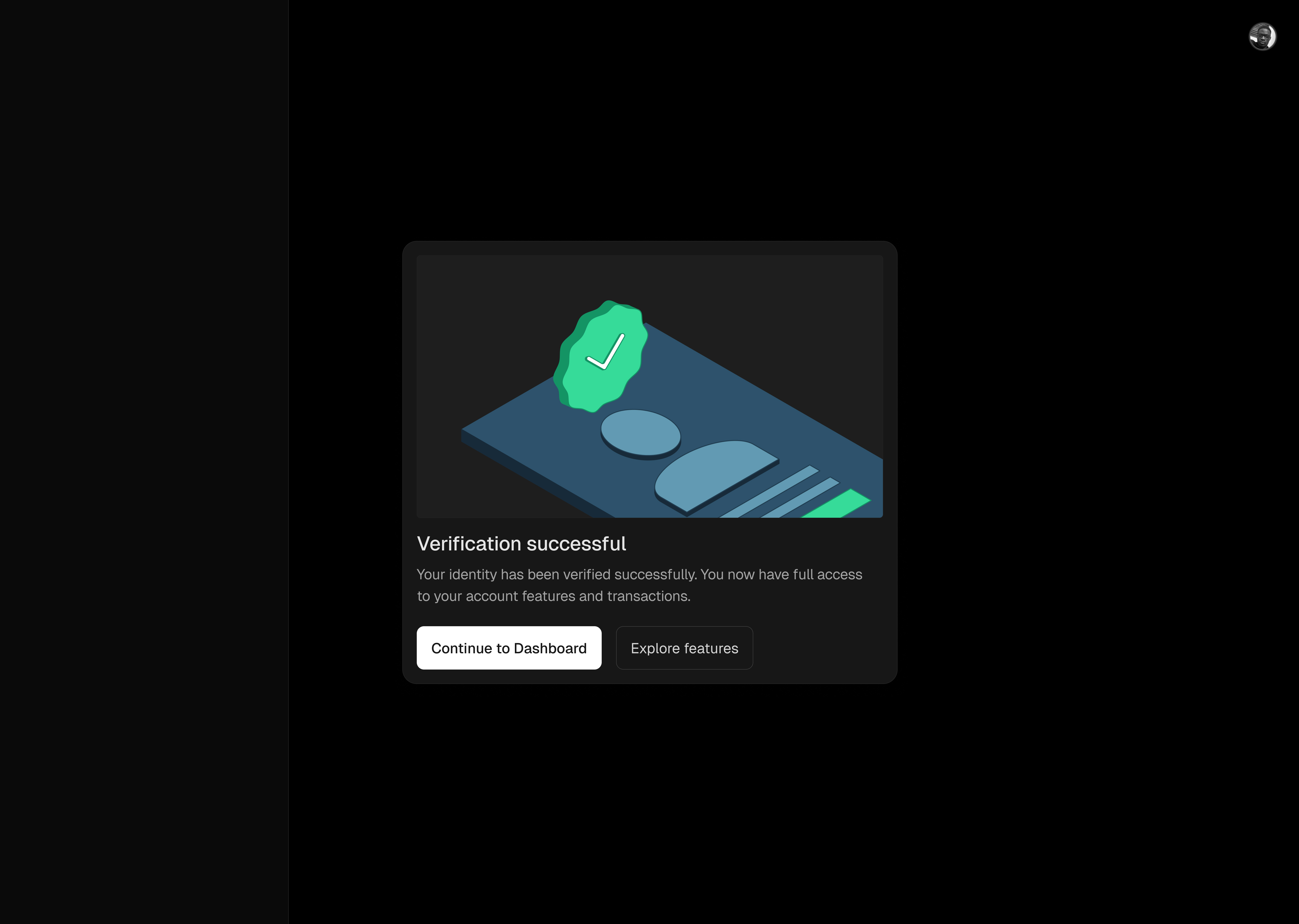 Custom isometric illustration b2b b2c dashboard design desktop design illustration isometric illustration product design success modal ui design ux design verification successful webapp