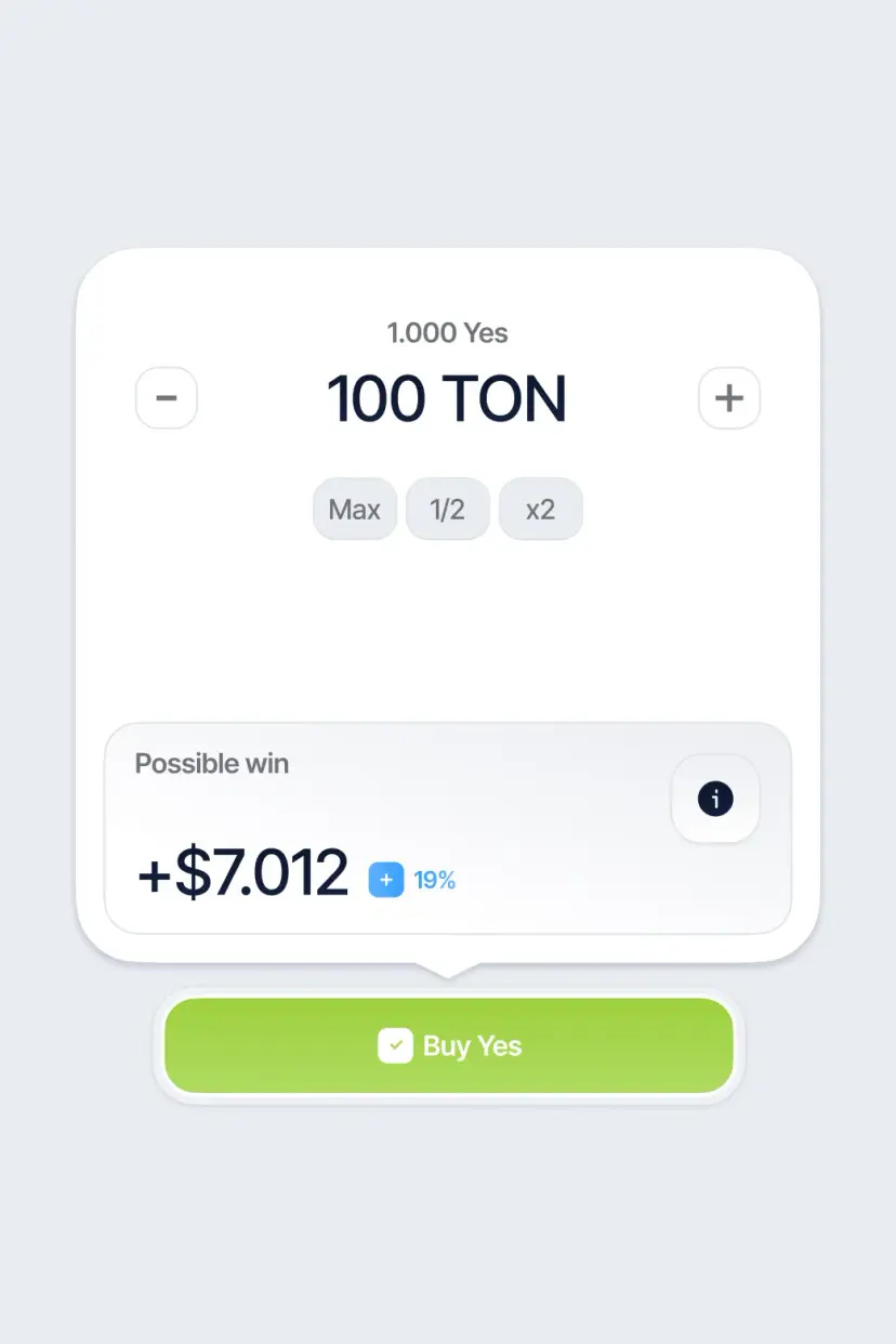 Example of Tonomy | Telegram Mini App Crypto Bet