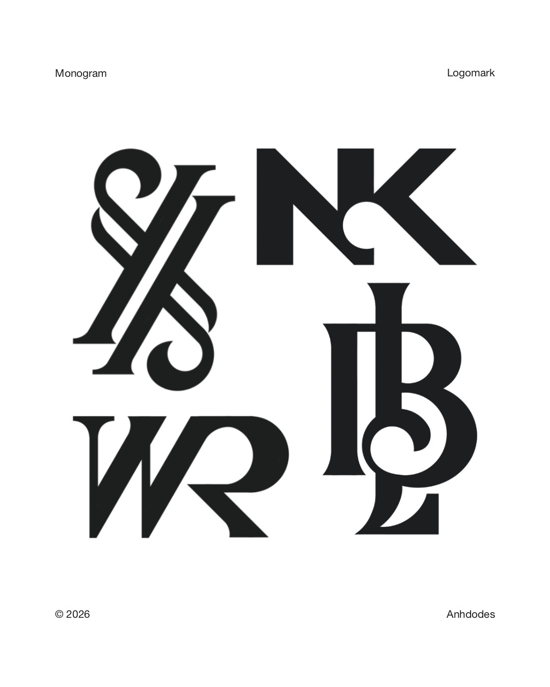 Monogram Typography Logomark Design
By Anh Do — Logo Designer