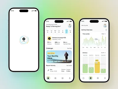 RunSphere – Fitness Journey Experience activity tracker app clean ui design fitness app fitness dashboard fitness mobile app health app ui health tracking app ios app design mobile app design mobileapp modern mobile ui running app saas fitness app startup app design ui ux design web wellness app workout app ui workout tracker