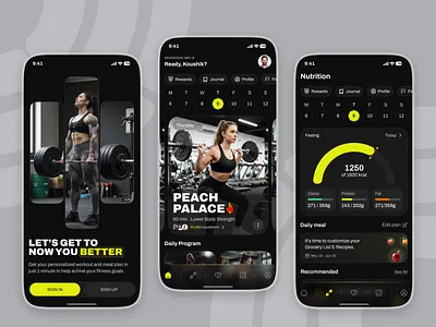 Fitness Mobile App Design ai app fitness app fitness dashboard fitness tracker fitness website gym website healthcare healthcare app mobile app mobile app design mobile app ui modern app ui sport application sport widget web wellness wellness dashboard workout plan workout tracker
