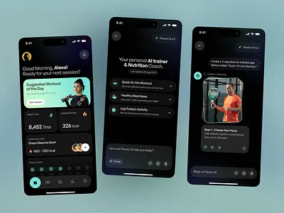 Fitness Mobile App app fitness interface mobile mobile app product service ui ux web