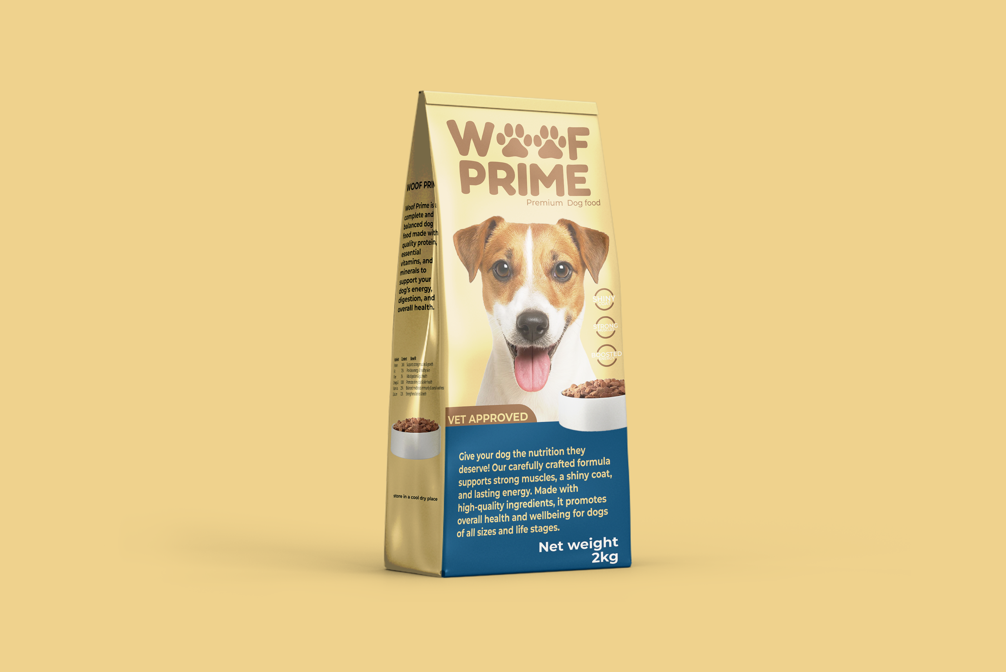 Woof prime-Dog food Brand branddesign brandguidelines branding design dog graphic design graphicdesigner logo logodesign