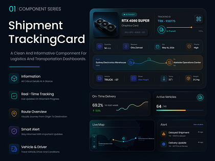 Shipment Tracking Dashboard — Logistics SaaS UI Concept