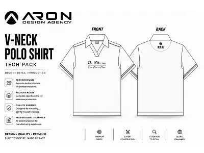 V-NECK POLO SHIRT | TECH PACK DESIGN 2d illustration adobeillustrator appareldesign apperal design casualwear clothingdesign fashioncad flat sketch garmentconstruction garmentdesign graphic design manufacturingready minimaldesign polodesign poloshirt productdesign technical illustration technicaldesign techpack vneckpolo