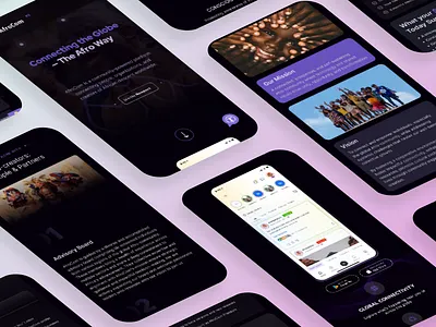 AFROCOM branding graphic design ui