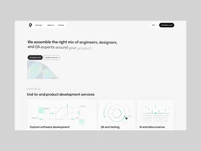 Website design for Dev Services Company animation branding landing page motion graphics promo promo page service page ui uiux user interface webdesign website