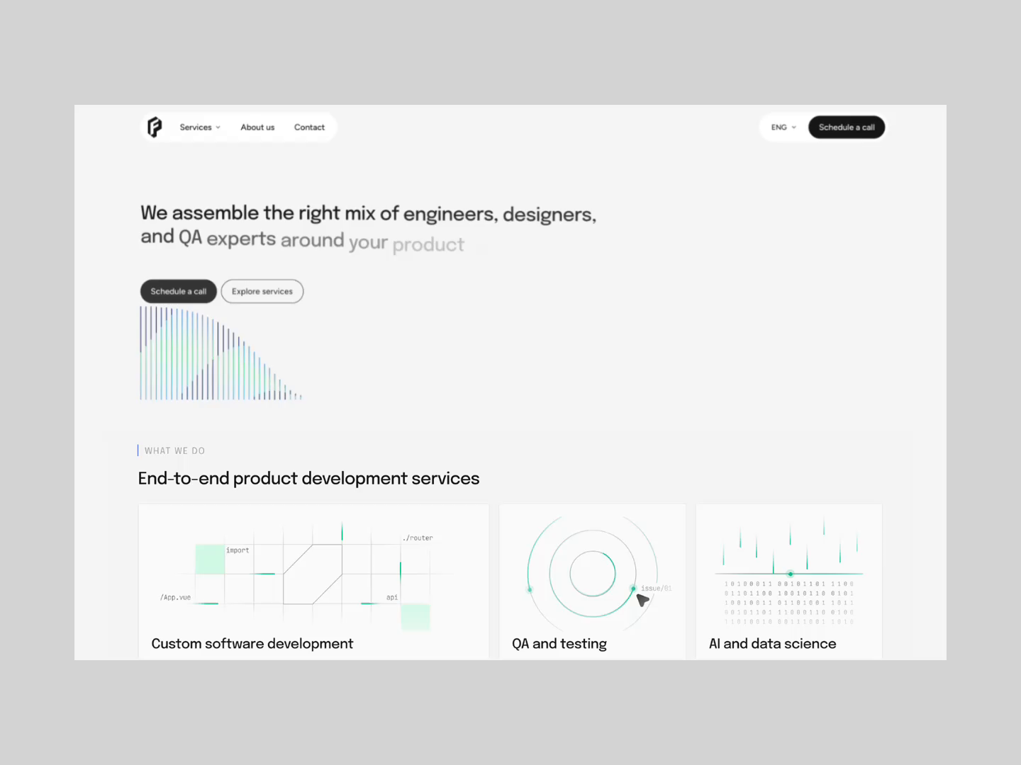Website design for Dev Services Company