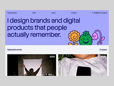 Design Portfolio Website animation branding design graphic design illustration landing page marketing porfolio ui uiux user interface vector web design website