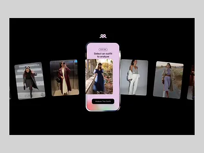 Website for fashion app animation app branding graphic design landing page logo promo page ui uiux web design website