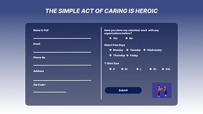 Sign Up Page for a volunteer event (Daily UI:: 001) dailyui figma graphic design ui