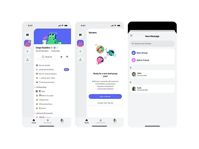 Discord UI branding design graphic design illustration typography uidesign uiux uxdesign