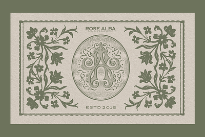 Rose Alba - Identity art artist branding design graphic design illustration illustrator logo monogram vector