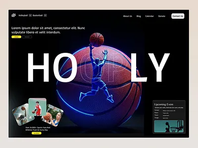 Basketball Team Website Design ui & ux design athlete website basketball basketball team basketball ui basketball website landing page product sports club website sports ui sports website ui ux design web web design website design