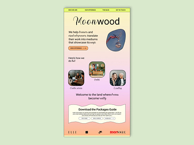 Build 1.0 - Day 3 | Website design for Moonwood branding design ui website website ui