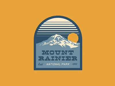 Mount Rainier National Park Sticker forest forest service great outdoors hiking mount rainier mountain mt. rainier national park outdoor outdoor apparel outdoor badge outdoor patch outdoor sticker protect our parks rainier travel travel poster washington