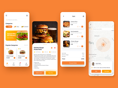 Online Food Delivery App app branding delivery design food mobile ui ui ux ux