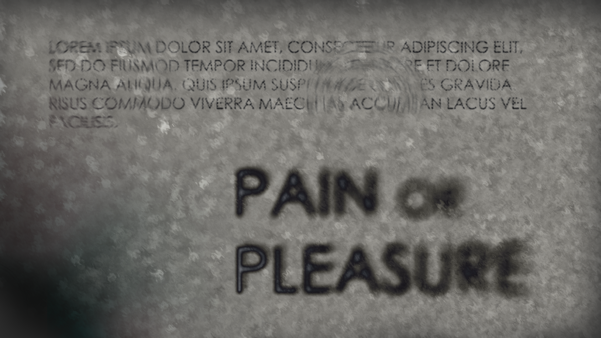 Pain or Pleasure graphic design