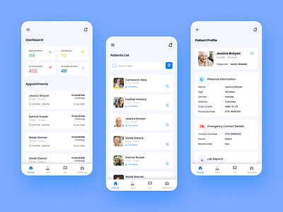 Hospital Management App app blue design hospital management mobile ui ui ux ux