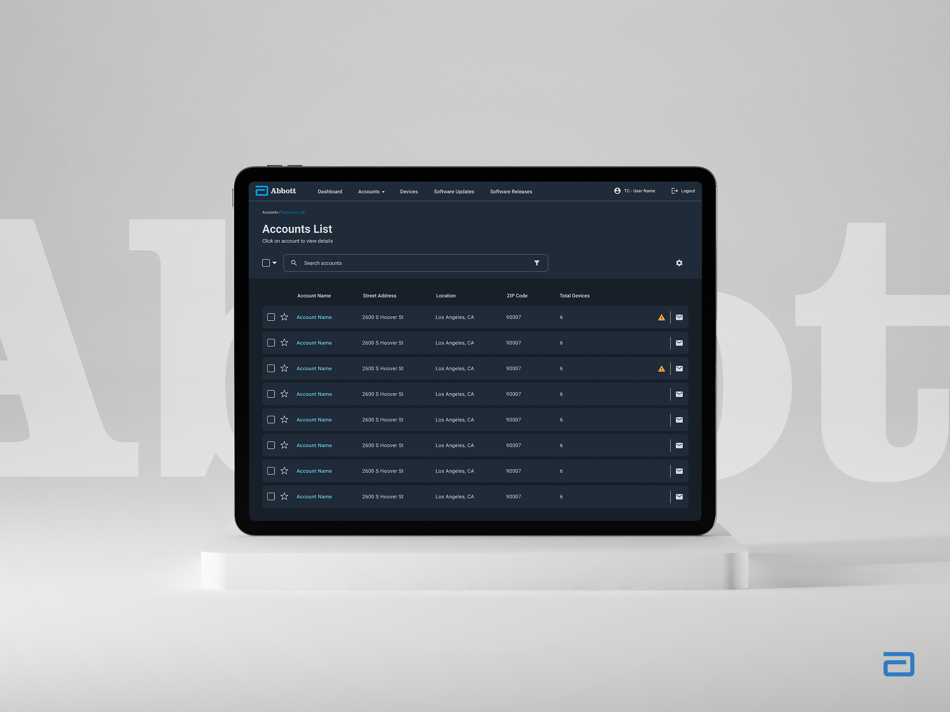 Abbott – Device management portal