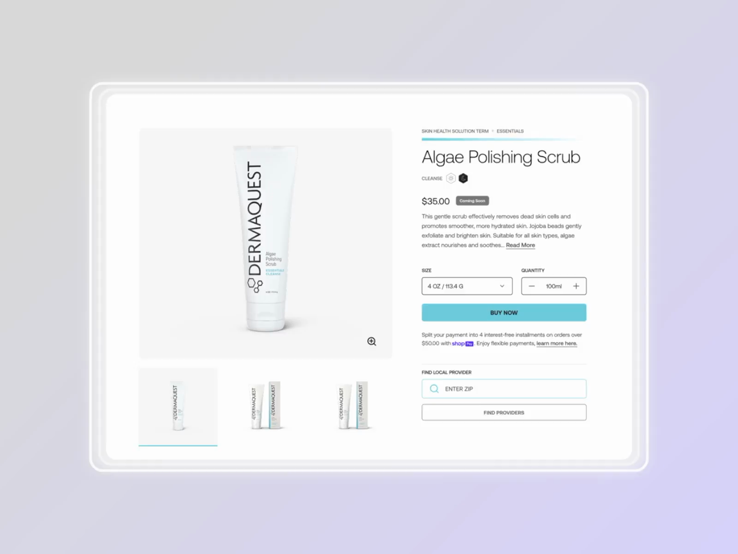 DermaQuest – Website design