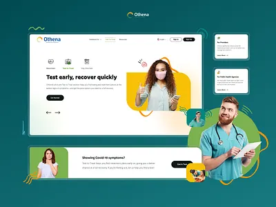 Othena – Website design animation branding design graphic design healthcare illustration ui ux