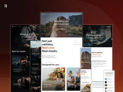 Rise Health – Website and branding branding design graphic design healthcare logo ui ux web design web development