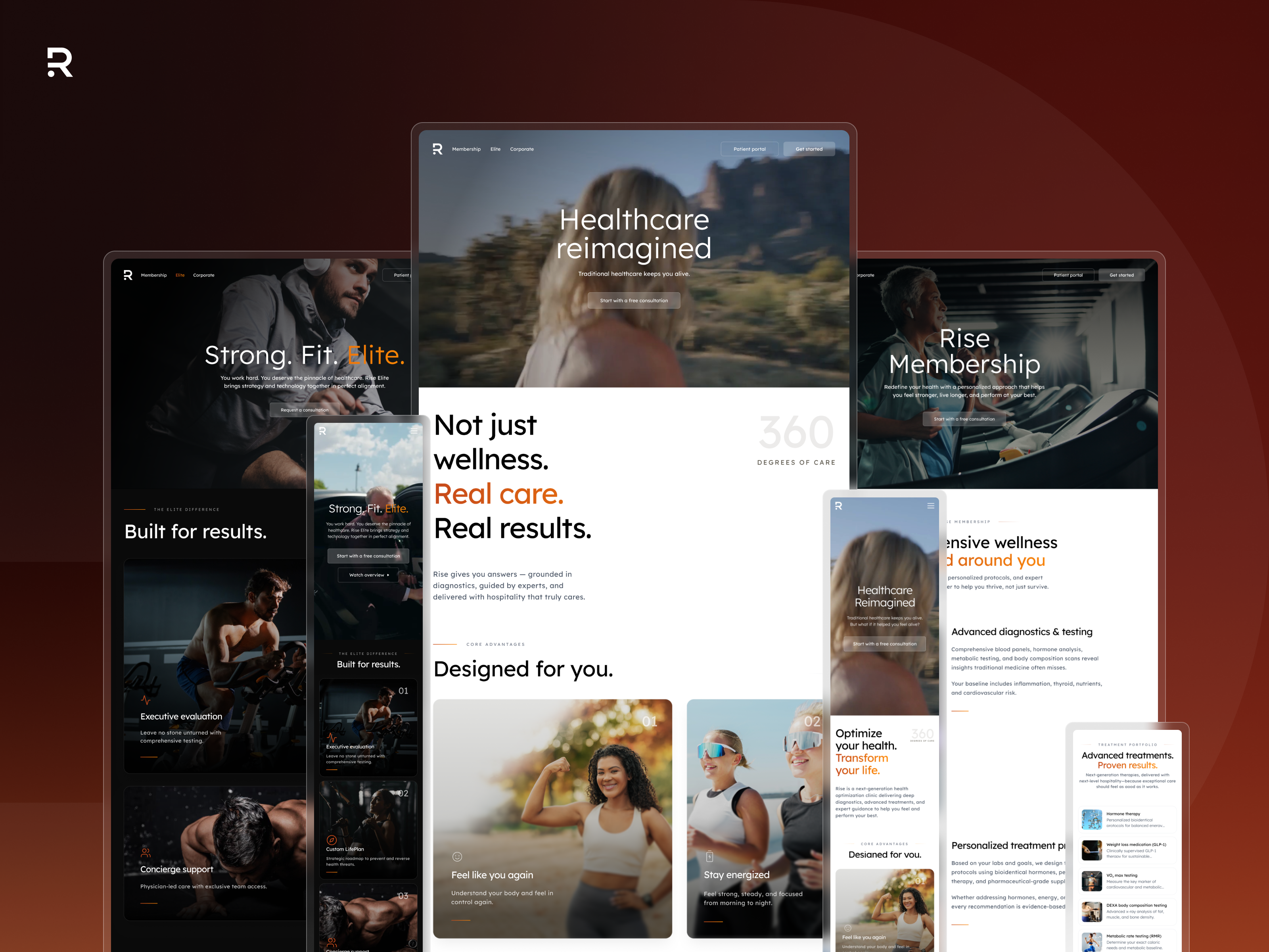 Rise Health – Website and branding