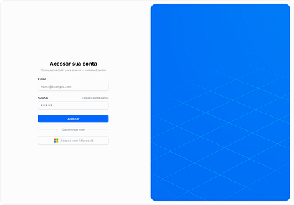 Login screen