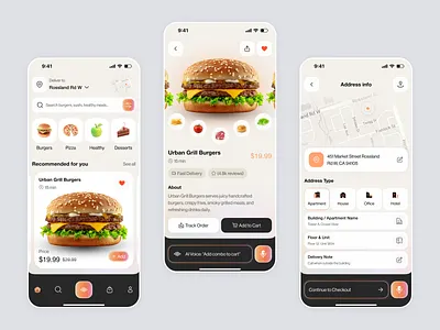 AI Voice Local Food Rescue Mobile App UI Design ai app app app design food app food delivery food delivery app food delivery mobile app design food rescue app mobile app ui modern food ordering app smart app ui design ux design voice assistant