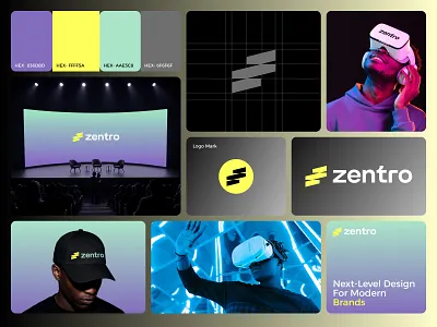 Zentro - Futuristic AI Startup Brand Identity aibranding aistartup brand designer branddesigner brandidentity branding geometriclogo logodesign logomark modernbranding startupbranding techbranding techlogo visualidentity