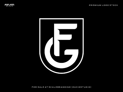 F G Shield Emblem Logo 3d animation app art branding design flat illustration logo ui