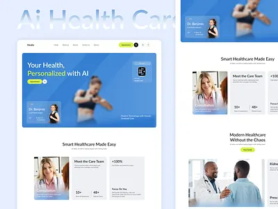 Healix - Ai Health Care Landing page modern ui ui design uiux uiux deisng user experience user interface user research ux deisgn web design website