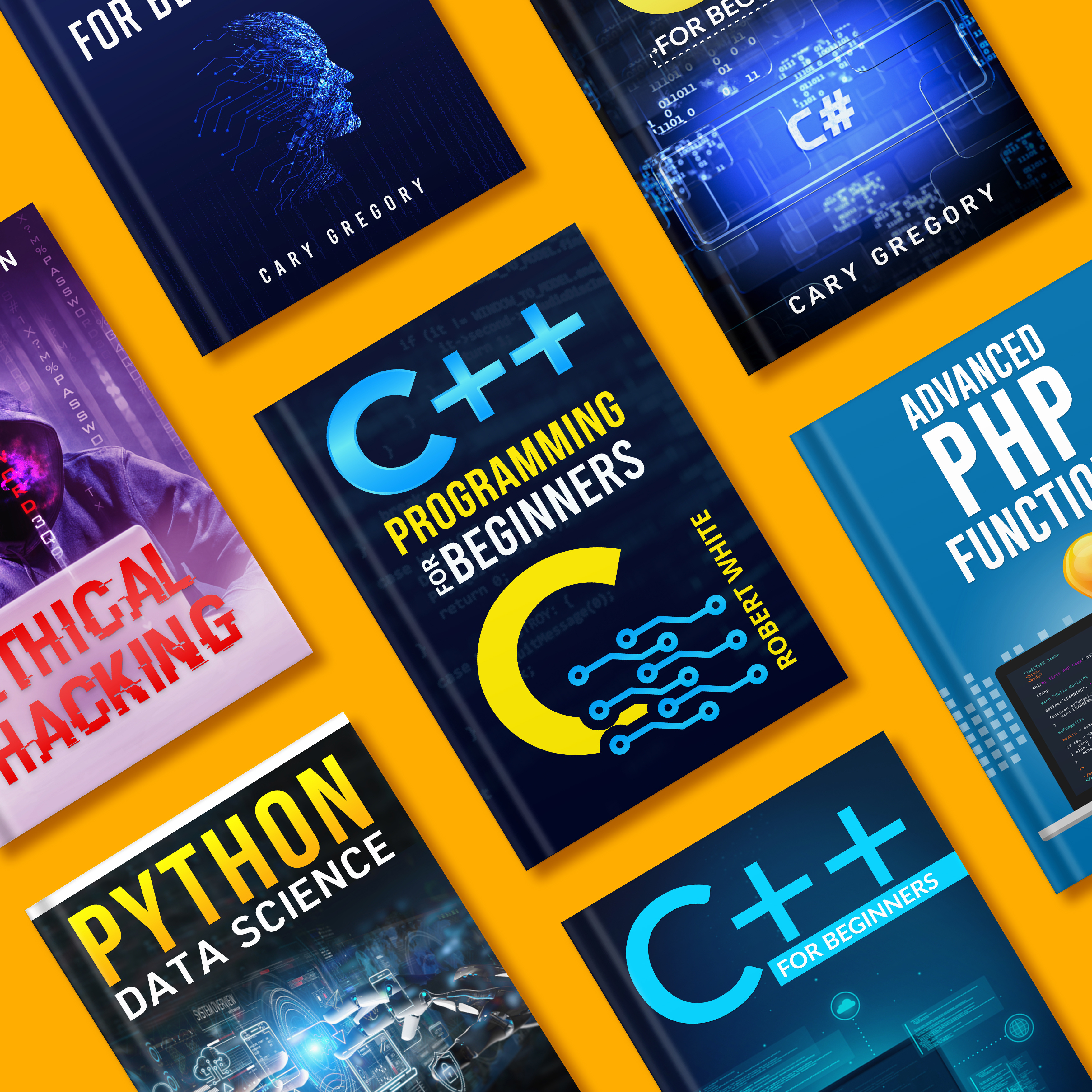 Modern Programming & Cybersecurity Book Covers ⚡ bookcoverdesign bookformate bookwriting boookmarketing branding cplusplus dribbble ethicalhacking graphicdesign nextcreatix programmingbooks publishingdesign python typography