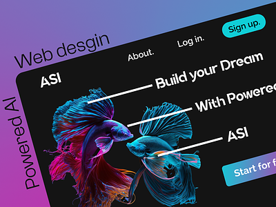 ASI - Landing page for an AI ai design ui uiux ux web design website