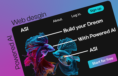 ASI - Landing page for an AI ai design ui uiux ux web design website