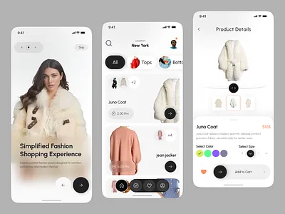 Fashion E-commerce mobile app app designer app interface apparel application design check out clothing clothing app digital store fashion app fashion store fashion tech luxury brand ui marketplace minimal online shopping order picker product design shop user experiencce
