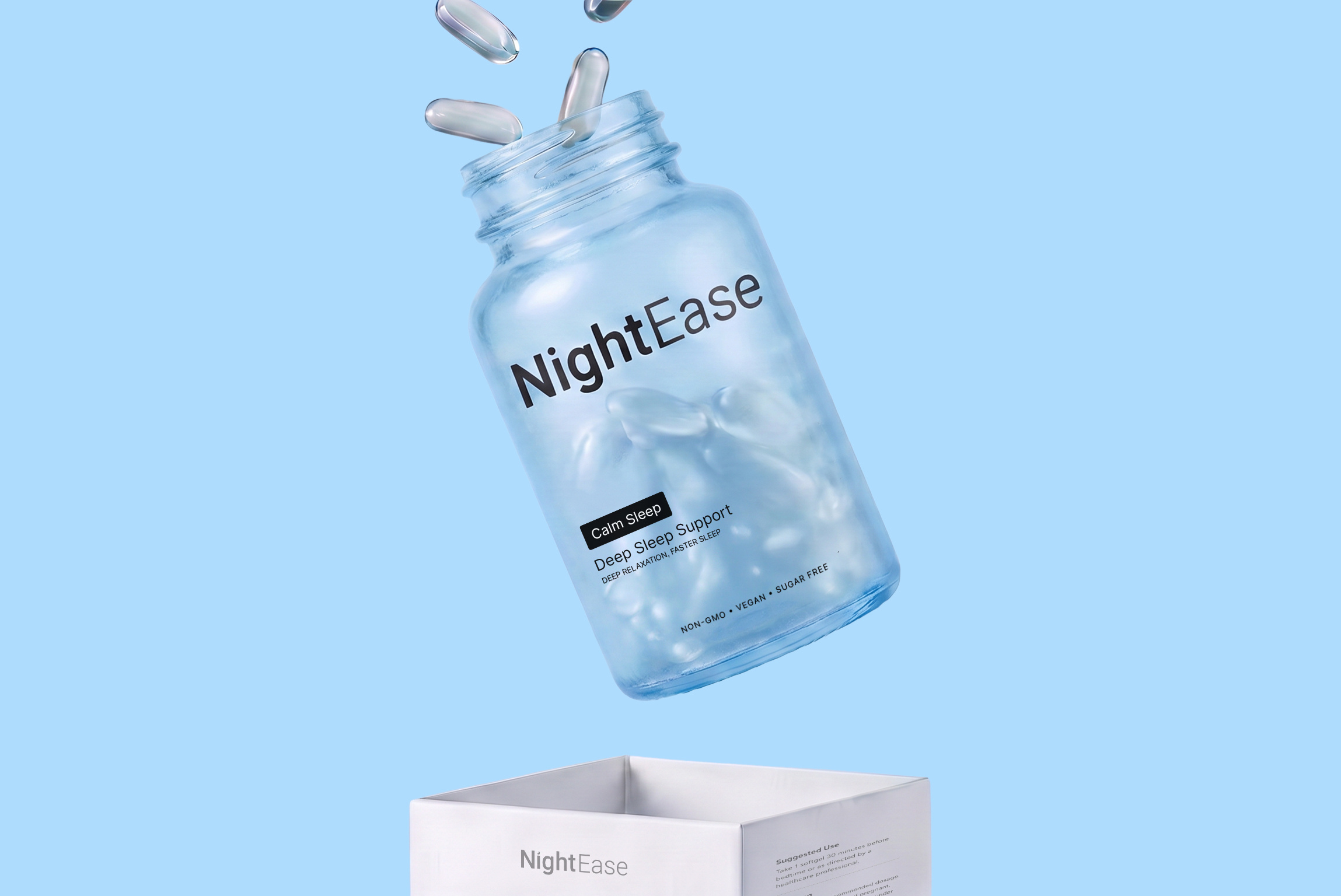 Sleeping Supplement Brand Logo and Packaging Design branding label and packaging design label design logo design minimal packaging print design sleeping pill label design sleeping supplement label design