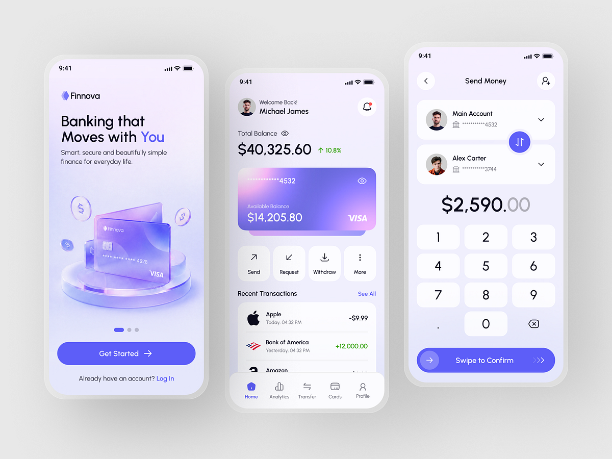 Finnova – Modern Digital Banking App UI/UX 💳📱