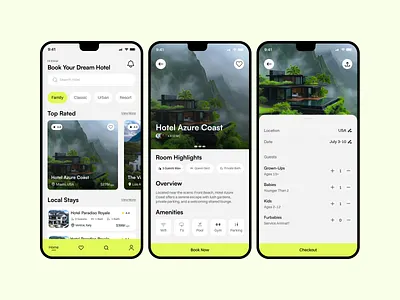 Hotel Booking App UI Design – Modern Travel Mobile Experience app interface booking flow conversion focused ux hospitality ux hotel booking app hotel reservation app ios app design mobile app design mobile checkout modern dashboard travel app ui travel mobile ui ui design user experience design. ux design