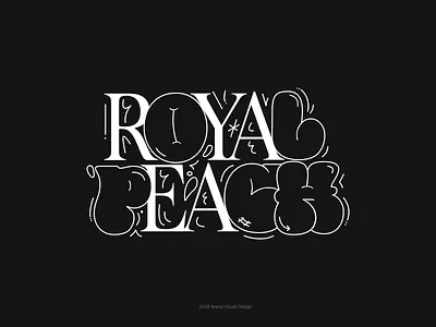 Royal Peach – Custom Wordmark branding custom type design display font elegant illustration lettering logo logo design peach royal sweet typography wordmark