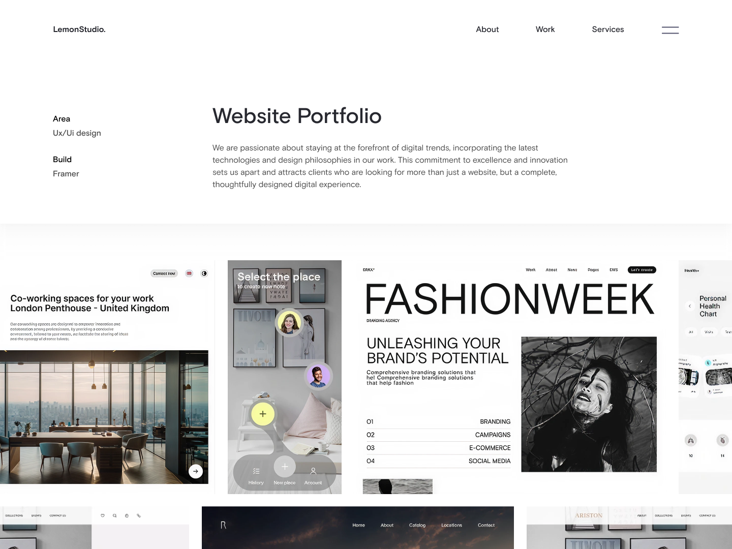 Example of Multi Page Website • Design