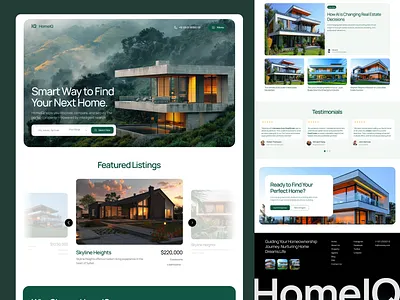 Real Estate Website Design UI/UX interface product property website real estate real estate agency service startup ui ux web