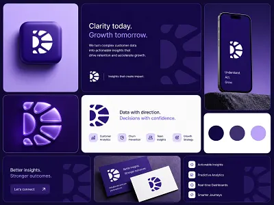 Modern D Logo | Data Analytics Brand Identity abstract logo ai branding analytics branding d icon logo d letter logo d logo d monogram data logo futuristic branding minimal logo modern tech logo saas identity startup logo