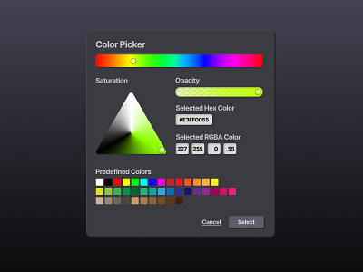 DailyUI :: 060 - Color Picker (update) color picker dailyui design figma ui ux