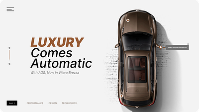 Luxury Automotive Website Concept ags auto automatic web design car luxury ui ux vitara breeze website