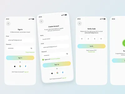 Modern Login Flow Mobile App Design all app app flow design app login signup app onboarding create account figma design forgot password ui log in login signup flow login ui mobile app design mobile ux onboarding otp verification password reset register sign up signup screen user interface design web