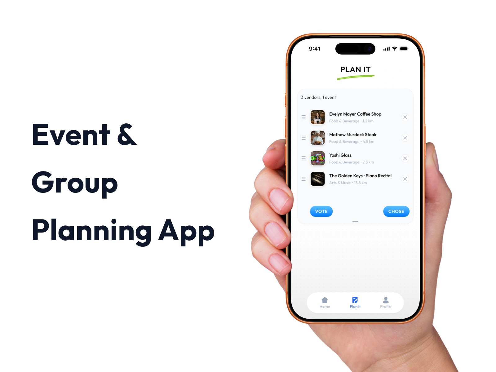 Event and Group Planning Mobile App UI app design card ui clean layout collaboration event planner group planning interactive ios design itinerary minimal ui mobile app mobile ui product design social app swipe interface travel app ui user experience user interface ux