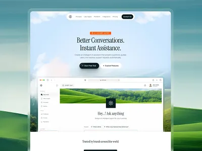 Alotra — AI Customer Support Landing Page ai assistant ai chatbot ai platform ai product ai saas ai startup chatbot conversational ai framer landing page saas saasdesign web web design website